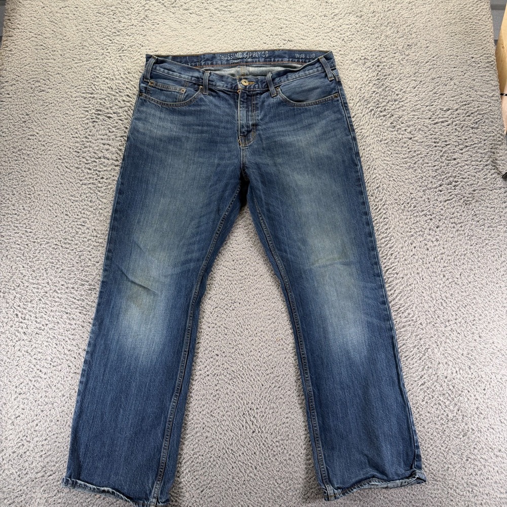 Mossimo Supply Co Jeans Men's 36x30 Blue Cotton Denim Straight Workwear Travel